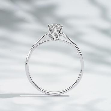 Үлпөт көйнөктөрү жана аксессуарлар: 💍 Кольцо из белого золота 750 пробы с лабораторным бриллиантом • — 7