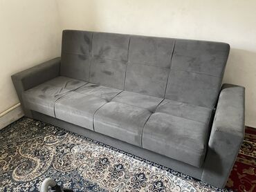 прикроватная люлька: Диван ДИВАН ДИВАН ДИВАН Раскладной диван-кровать, серый - Современный
