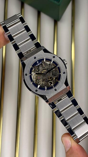 saat samdan: Hublot skelet dizaynlı kişi saatı - Korpus: fırçalanmış və cilalanmış — 2