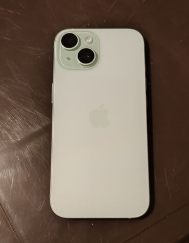 Apple iPhone: IPhone 15, 128 GB, Alpine Green, Barmaq izi, Face ID, Zəmanət