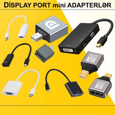 домашний компьютер: DisplayPort mini adapterlər ⭐Display Port mini to VGA – 10 AZN