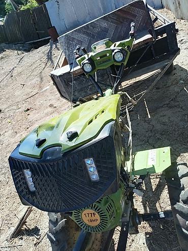 qızlar üçün maşınlar: Motoblok + qoşqu - Mühərrik: benzinli, 177F, 10 at gücü (10HP) - — 1