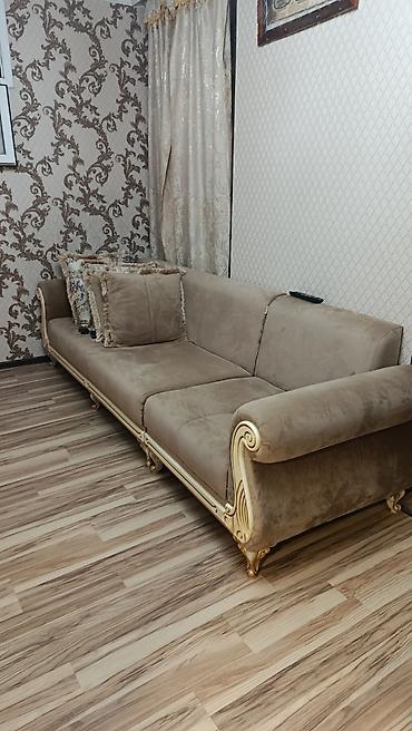 divan ustası: Klassik üslubda künc divan dəsti - Rəng: isti bej/qəhvəyi - Material — 1