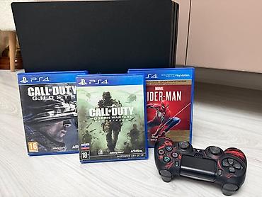 ps5 pro ikinci el: Ps 4 Pro pult 3 dene disk 500 AZN oyun diskleri ile bir yerde satiram — 1