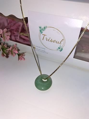 Bijuteriya: Trisoul brendindən təbii daş asqılı boyunbağılar - Model: dairəvi — 8