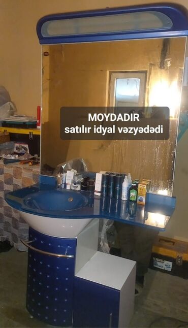 набор художника бишкек: Moydadır – güzgülü və işıqlı vanna otağı mebeli - Mavi-ağ rəng lalafo.az -da набор художника бишкек: Moydadır – güzgülü və işıqlı vanna otağı mebeli - Mavi-ağ rəng