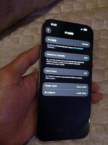 Apple iPhone: IPhone 16 Pro Max, 256 GB, White Titanium, Simsiz şarj — 5