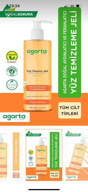 ari coreyi qiymeti: 35 manata alınıb üz yuma geli,yenidir açılmayıb.tam təbii tərkiblidir