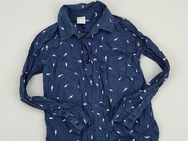 biały top długi rękaw: Shirt 9 years, condition - Good, pattern - Print, color - Blue