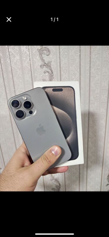 redmi 9 pro: IPhone 15 Pro, 256 GB, Natural Titanium, Zəmanət, Simsiz şarj, Face ID