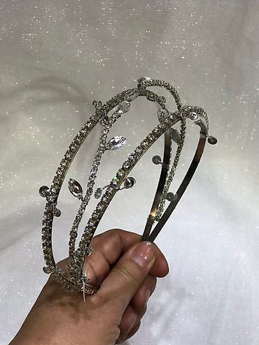 Свадебные аксессуары: Свадебный аксессуар, Свадебная диадема, тиара, Новый, цвет - Серебристый — 5