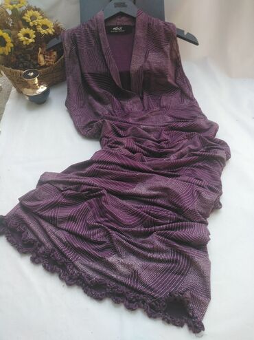 haljne: Massimo Dutti L (EU 40), color - Purple, Evening, Other sleeves