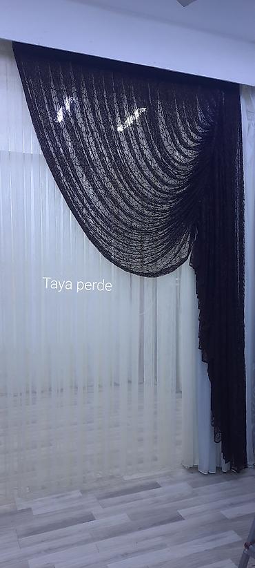 vilur perdeler: Taya perde – modern pərdə dizaynı və tikilişi - Model: İkiqat sistem — 9