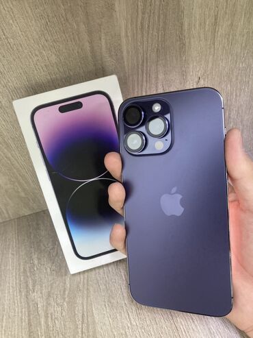 Apple iPhone: IPhone 14 Pro Max, Б/у, 256 ГБ, Deep Purple, Коробка, 93 %