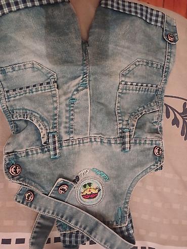 детские джинсовые вещи: Uşaq üçün cins kombinezon - Material: açıq mavi denim - Model — 1