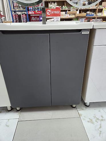silver kitchen: Тумба с раковиной для ванной комнаты Wasser - Комплект: напольная — 1