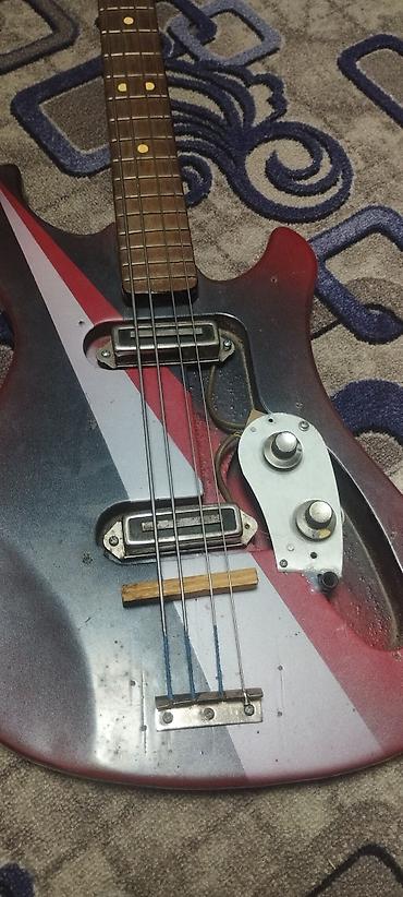 Гитары: Электробас-гитара винтажная советская гитара — 12