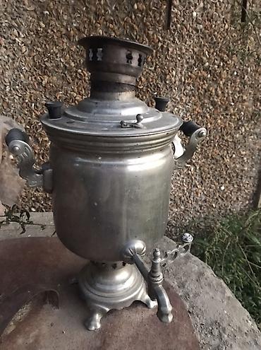 samovar satilir: Klassik metal samovar - Material: tam metal gövdə, dekorativ döymə — 3