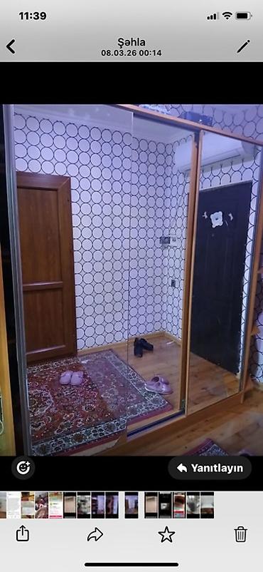 Mebel: İşlənmiş, 3 qapılı, Güzgülü, Taxta, Kupe, Düz dolab — 1