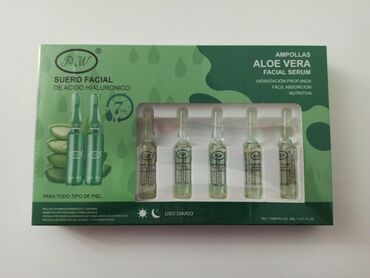starke novi model: Ampule za lice sa hijaluronskom kiselinom i aloe verom Set od 7 ampula