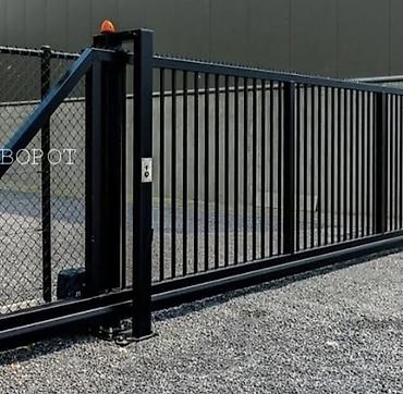 откатные ворота с калиткой: Металлические распашные и раздвижные ворота-жалюзи - Материал — 9