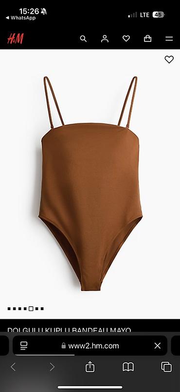 фирмен купальник: Слитный купальник H&M, модель бандо. - Цвет: тёплый — 2