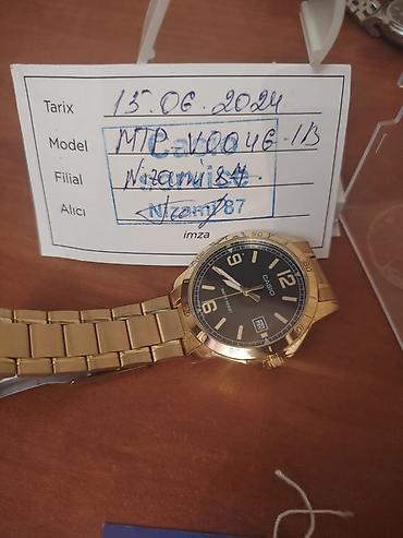 qizil qolbaqlar: Casio kişi qol saatı – model MTP-VD004G-1B Xüsusiyyətlər: - Korpus və — 1