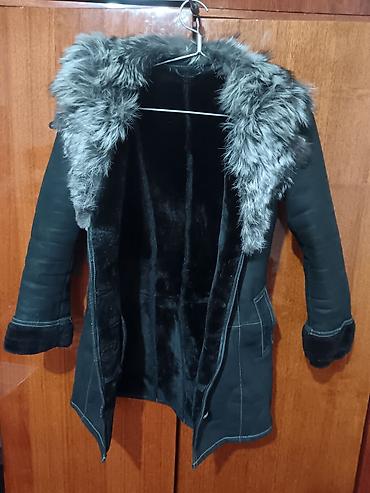 Дубленки: Дубленка, Классическая модель, Турция, По колено, С капюшоном, M — 6