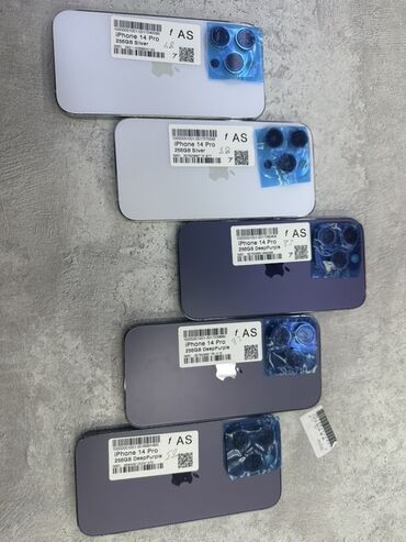 телефоны о стор: IPhone 14 Pro, Колдонулган, 256 ГБ, Deep Purple, Кулакчындар, Заряддоочу түзүлүш, Коргоочу айнек, Бөлүп төлөө менен, 90 %