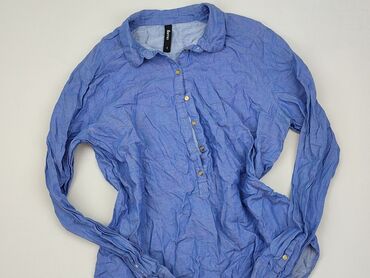 niebieska satynowe bluzki: Blouse, S (EU 36), condition - Very good