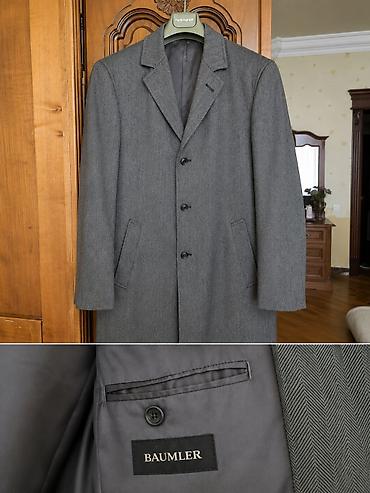 Пальто: Мужское пальто, 2XL, цвет - Серый — 1