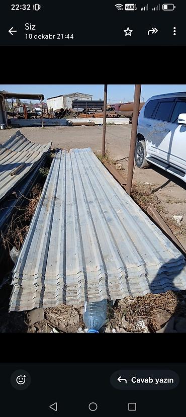 Profil dəmir/profnastil vərəqləri - Material: sinklənmiş polad