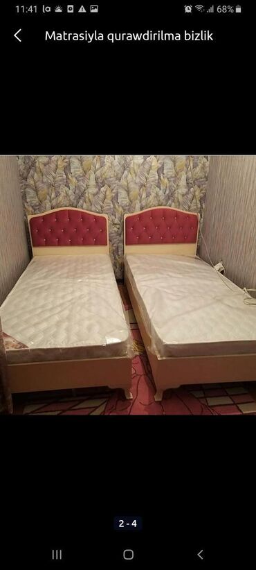 Sifarişlə çarpayılar: Kravatlar Matrasla 200 azn Her novde her rengde 1 mertebe ve 2 mertebe — 11