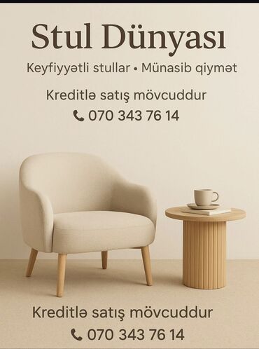 Stullar: Qonaq otağı üçün, Yeni, Qatlanmayan, Stul — 1
