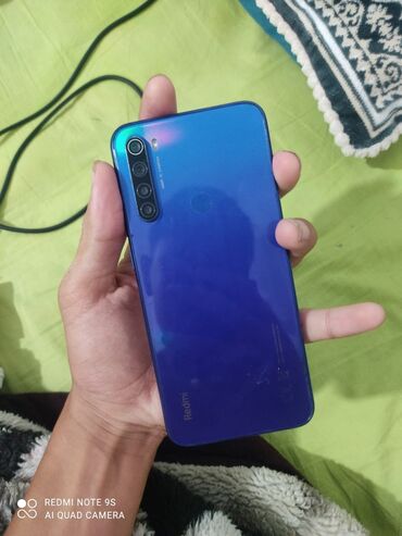 не рабочие телефон: Redmi, Redmi Note 8 Pro, Колдонулган, 64 ГБ, түсү - Көгүлтүр, 2 SIM, eSIM