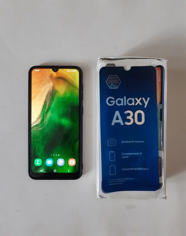 samsung 81: Samsung Galaxy A30, rəng - Mavi, Barmaq izi, İki sim kartlı