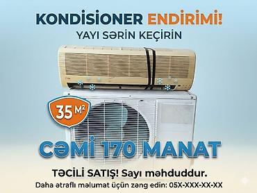 azercel nomre satisi: Kondisioner – split tipli model - Otaq sahəsi: 35 m²-ə qədər - Yayda — 1