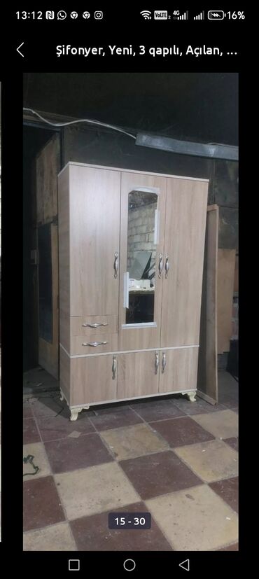 Dolablar: Yeni, 3 qapılı Düz dolab, Dolab-asılqan -da lalafo.az — 14 Dolablar: Yeni, 3 qapılı Düz dolab, Dolab-asılqan — 14