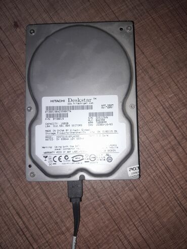 komputer ucun oyun diskleri: Sərt disk (HDD) Hitachi, 120 GB, 7200 RPM, İşlənmiş