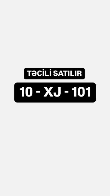Digər aksesuarlar: Təcili olaraq 10-XJ-101 nömrəli avtomobil satılır