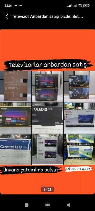 102 ekran televizor qiymetleri: Televizor