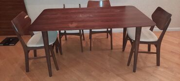 Masa və oturacaq dəstləri: Mətbəx üçün, İşlənmiş, Açılmayan, Dördbucaq masa, 6 stul — 5