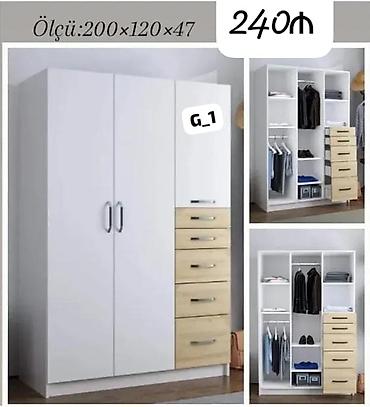 sap: G_1 model paltar dolabı - Ölçü: 200 × 120 × 47 sm - Rəng və dizayn — 1