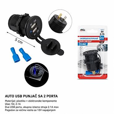 KMT USB punjač za automobil 2008783 Univerzalni auto USB punjač sa 2