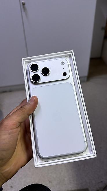 монитор каракол: IPhone 17 Pro Max, Колдонулган, 256 ГБ, Күмүш, Заряддоочу түзүлүш, Коргоочу айнек, Кабель, 100 % — 1