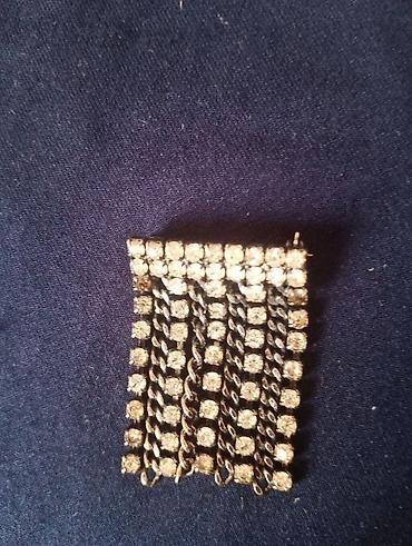 broş: Vintage üslubda rhinestone broş - Dizayn: Üst hissədə düz xətdə — 2