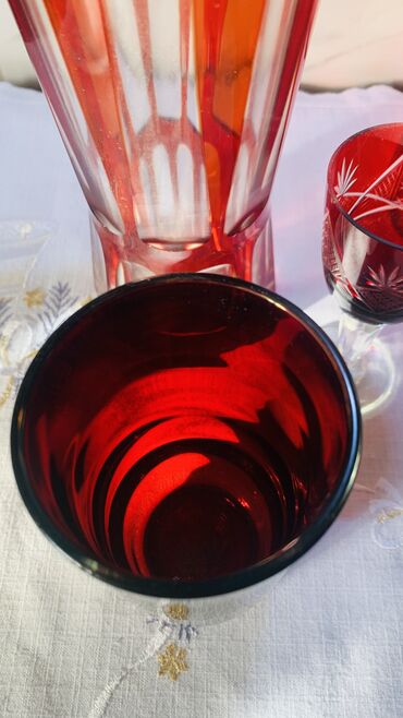 Наборы посуды: ❄️❄️Набор для напитков цитриновое стекло 10 стаканов кувшин — 4