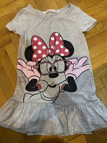 Другие детские вещи: Qız uşağı üçün qısaqol don - Rəng: Açıq-boz - Üzərində böyük Minnie