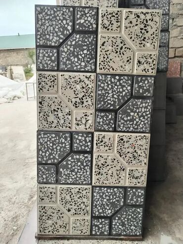 Beton plitələr: Məhsul: Beton mozaik səki/daş döşəmə plitələri Təsvir: - Açıq bej — 3