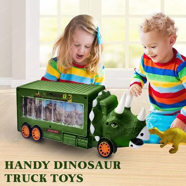 батарейки: Təsvir uşaqlar üçün funblast dinozavr yük maşını oyuncaqları – ekranda